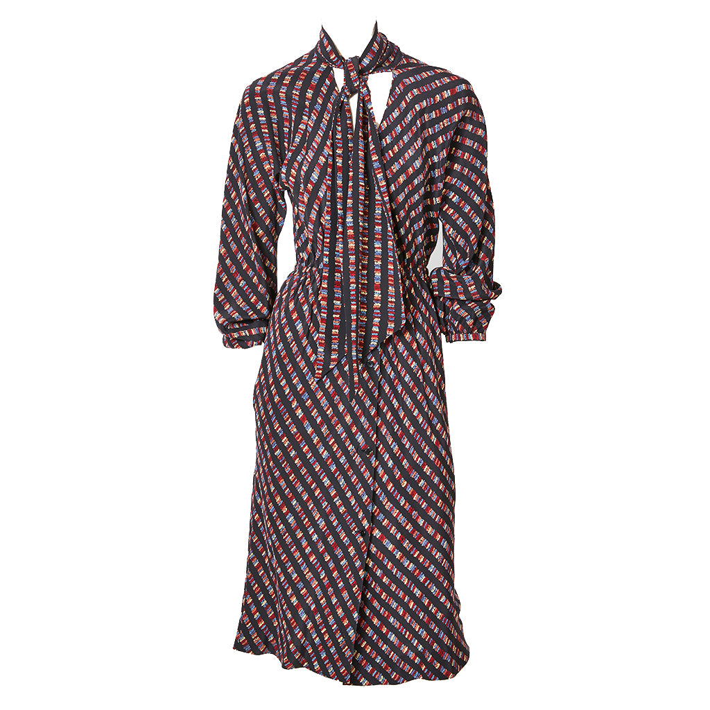 Halston Silk Wrap Dress – marlenewetherell.com